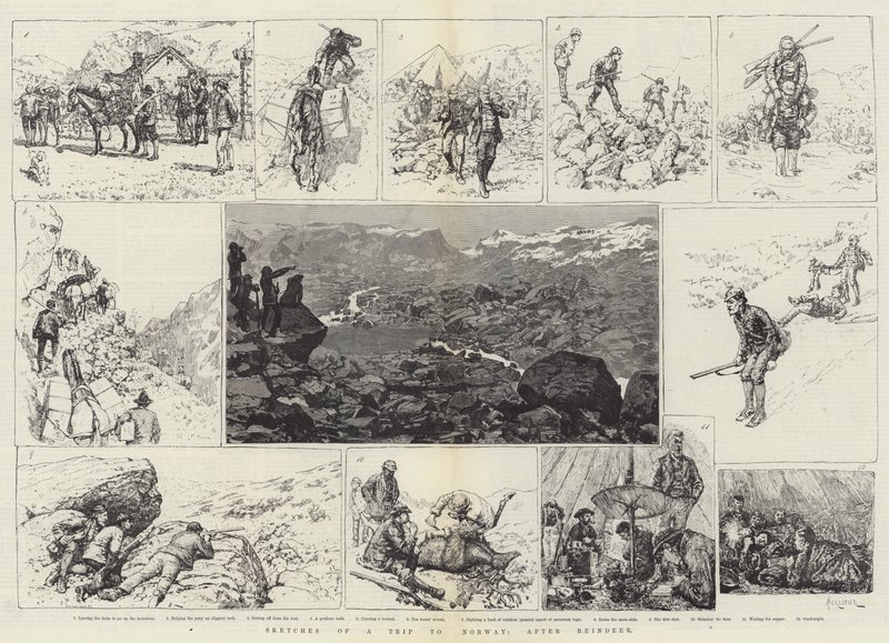 Schizzi di un viaggio in Norvegia, dopo le renne da Amedee Forestier