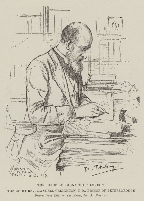 Il Vescovo designato di Londra, il Reverendo Mandell Creighton, DD, Vescovo di Peterborough da Amedee Forestier