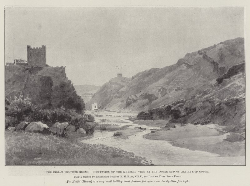 La rivolta della frontiera indiana, occupazione del Khyber, vista all