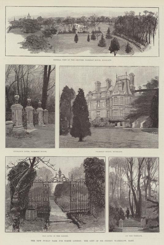 Il nuovo parco pubblico per il nord di Londra, il dono di Sir Sydney Waterlow, baronetto da Amedee Forestier