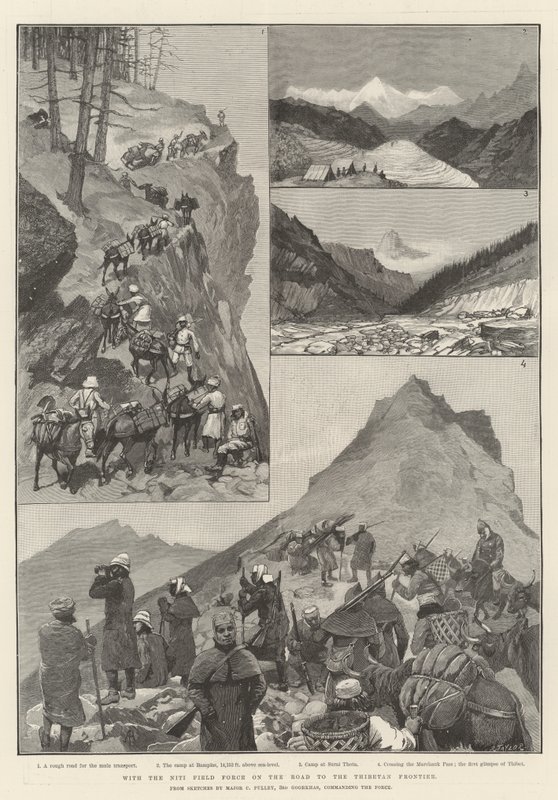 Con la Forza di Campo Niti sulla Strada verso il Confine Tibetano da Amedee Forestier