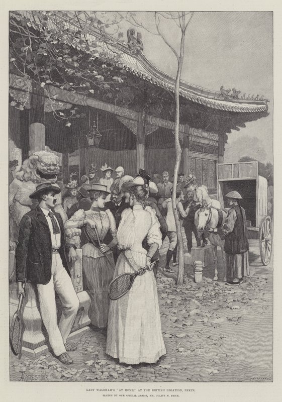 Ricevimento di Lady Walsham, alla Legazione Britannica, Pechino da Amedee Forestier