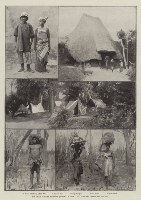 La questione della frontiera Lagos-Dahomey, scene nel distretto conteso dell