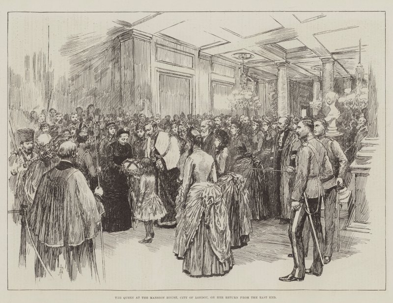 La Regina alla Mansion House, City of London, al suo ritorno dall