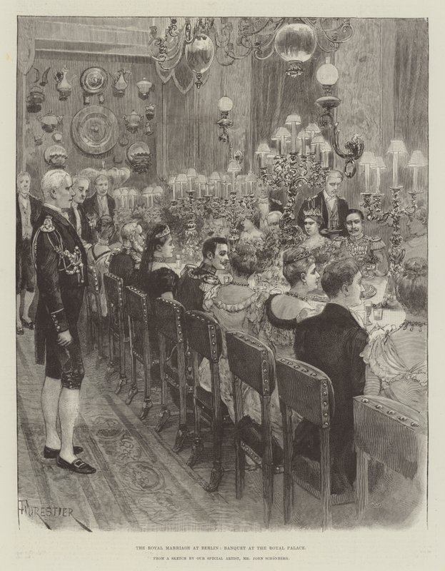 Il matrimonio reale a Berlino, banchetto al Palazzo Reale da Amedee Forestier