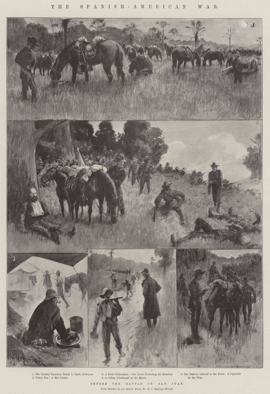 La guerra ispano-americana, prima della battaglia di San Juan da Amedee Forestier