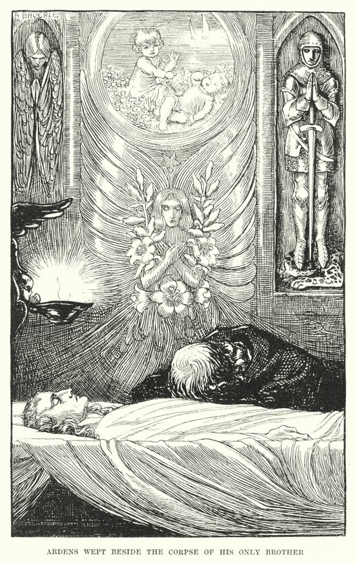 Ardens piangeva accanto al cadavere del suo unico fratello da Amelia M. (attr.to) Bowerley or Bauerle