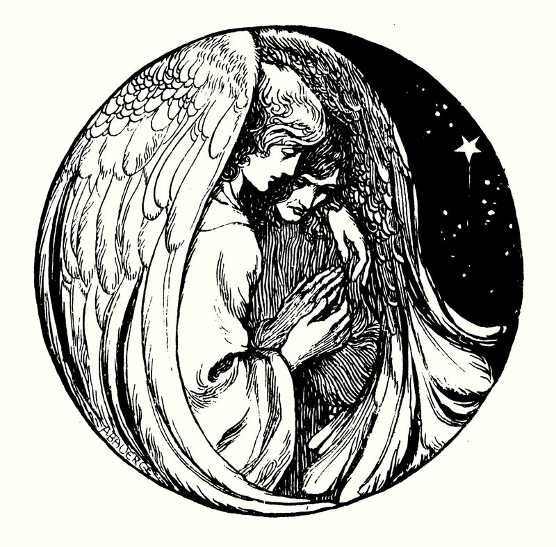 Illustrazione della pagina del titolo per Allegories di Frederic W Farrar da Amelia M. (attr.to) Bowerley or Bauerle
