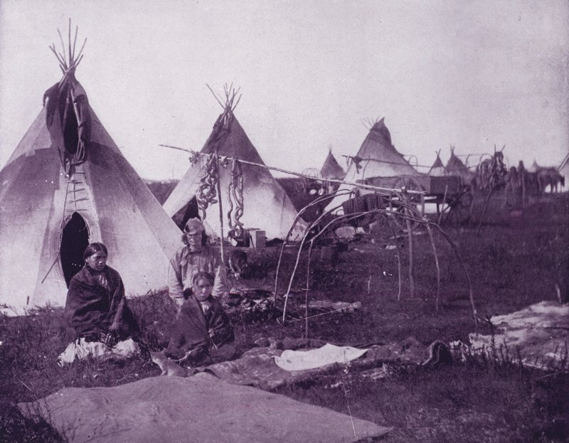 Un accampamento di Indiani Sioux, Dakota da American Photographer (after)