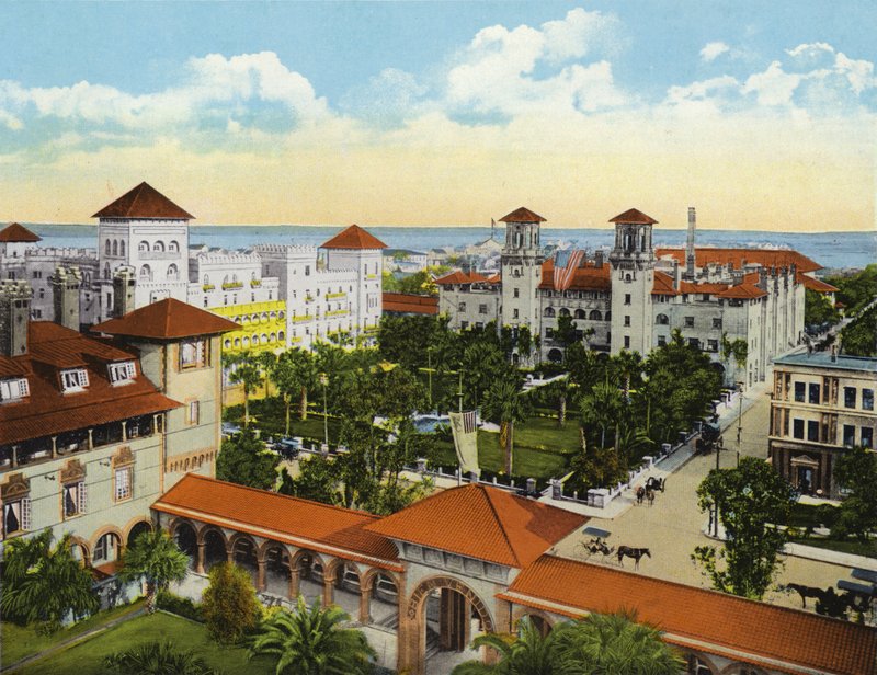 Veduta Aerea degli Hotel Alcazar e Cordova dal Ponce de Leon, St Augustine, Florida da American Photographer (after)