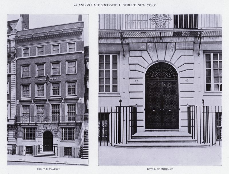 Charles A Platt: 47 e 49 East Sixty-Fifth Street, New York, Dettaglio dell