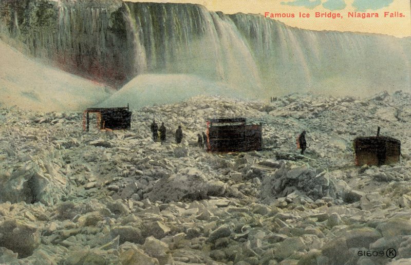 Famoso ponte di ghiaccio alle Cascate del Niagara, New York, USA da American Photographer (after)