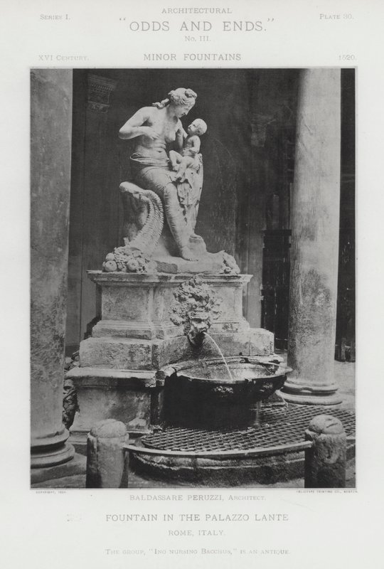 Fontana nel Palazzo Lante, Roma, Italia da American Photographer (after)
