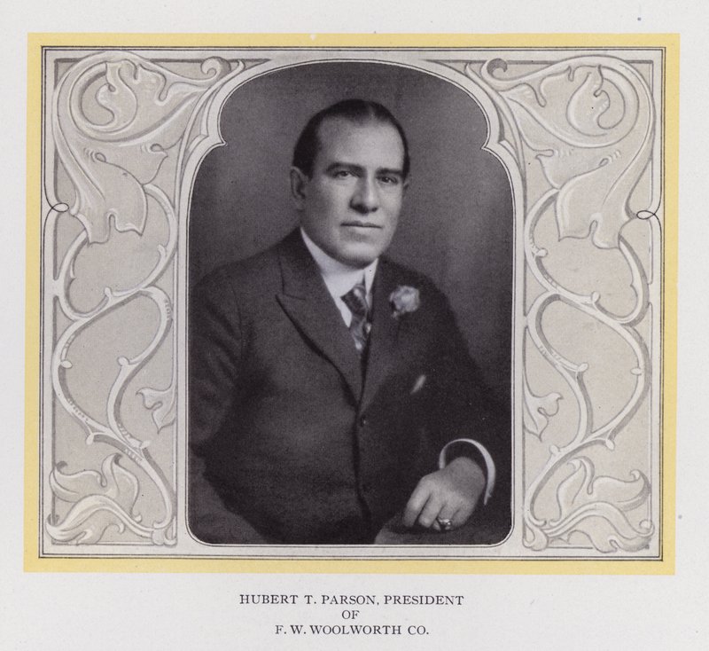 Hubert T Parson, Presidente della F W Woolworth Co da American Photographer (after)