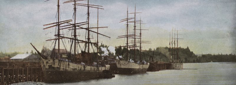 Oregon: Navi a vela ancorate nel porto di Portland da American Photographer (after)