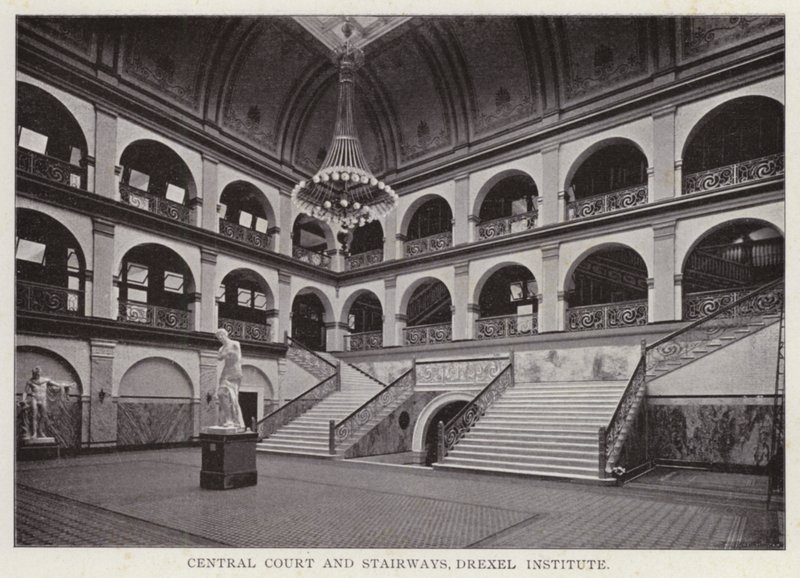 Philadelphia: Corte Centrale e Scale, Drexel Institute da American Photographer (after)