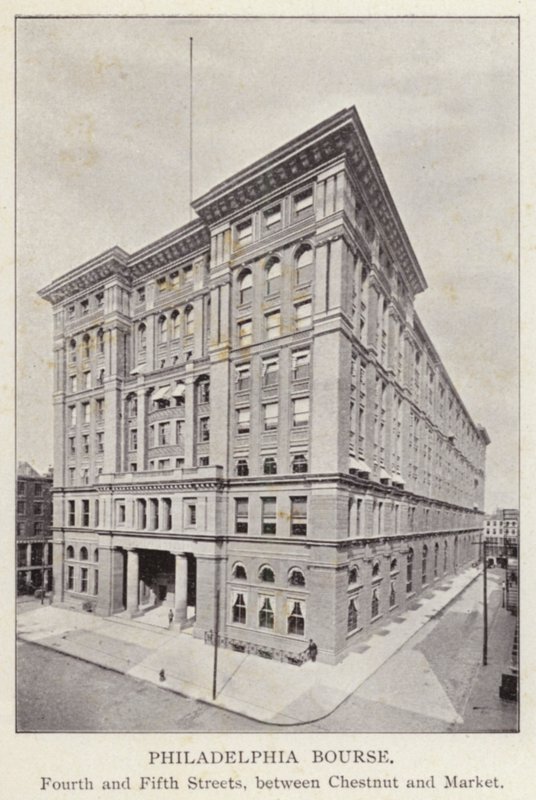 Philadelphia: Philadelphia Bourse, Fourth e Fifth Streets, tra Chestnut e Market da American Photographer (after)