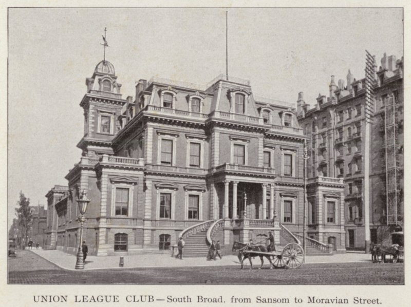 Philadelphia: Union League Club, South Broad, da Sansom a Moravian Street da American Photographer (after)