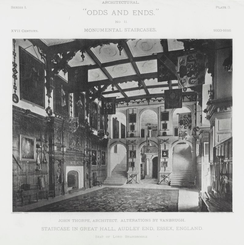 Scala nella Grande Sala, Audley End, Essex, Inghilterra da American Photographer (after)