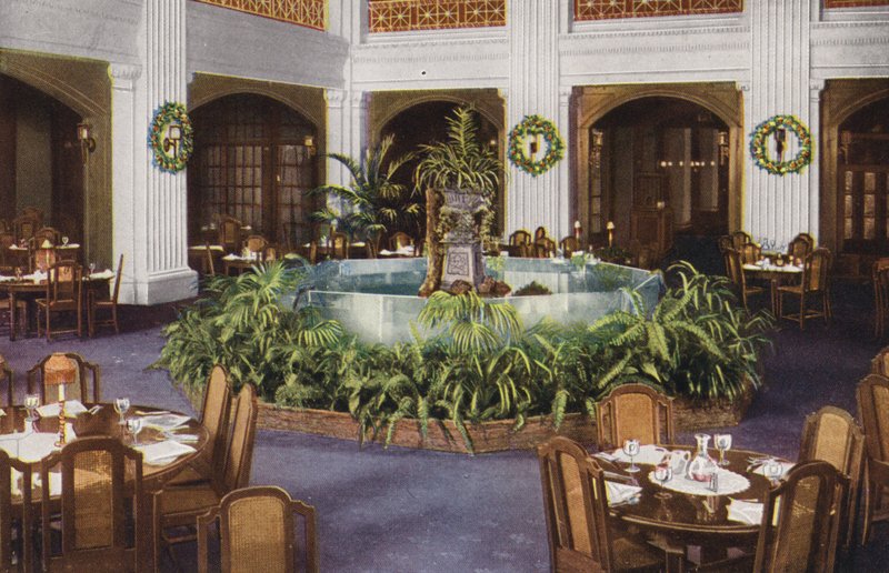 Chicago: Fontana nella sala South Grill, Marshall Field and Co (foto a colori) da American Photographer