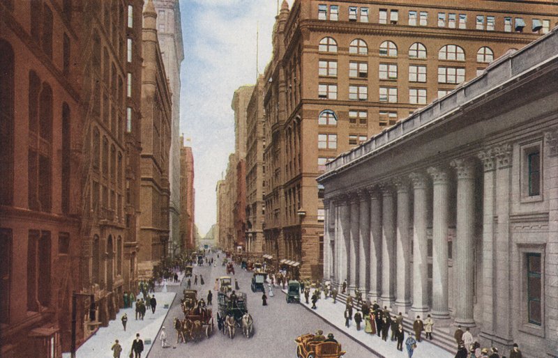 Chicago: La Salle Street, dal Board of Trade Building (foto a colori) da American Photographer