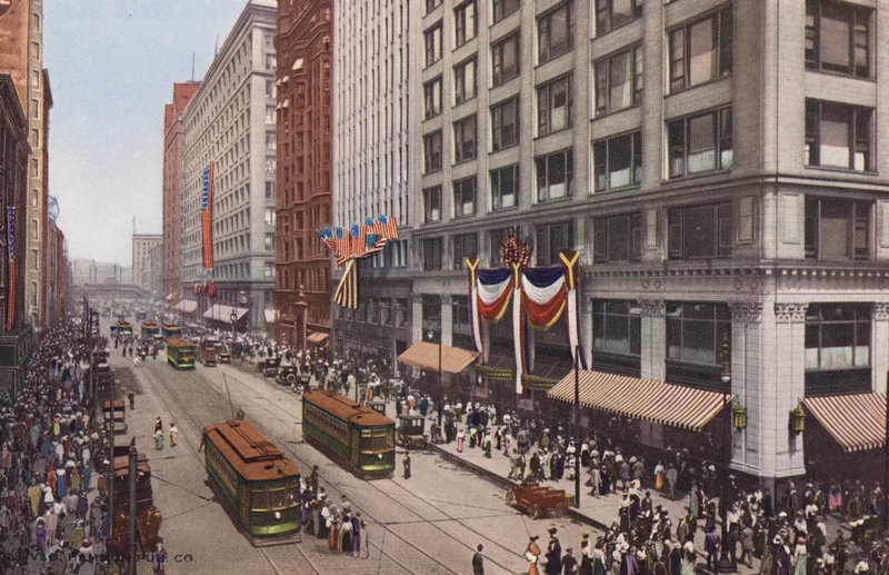 Chicago: State Street, a nord di Madison (foto a colori) da American Photographer