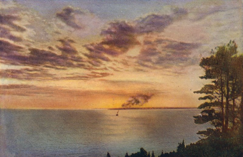 Chicago: Tramonto sul lago Michigan (foto a colori) da American Photographer