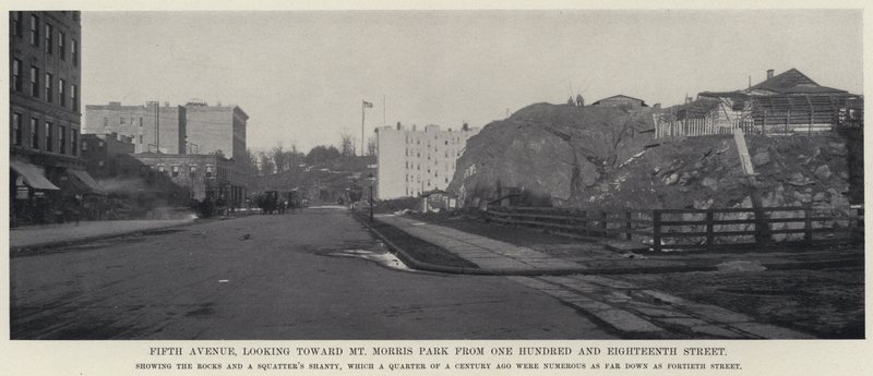 Fifth Avenue, vista verso Mt Morris Park da One Hundred and Eighteenth Street da American Photographer