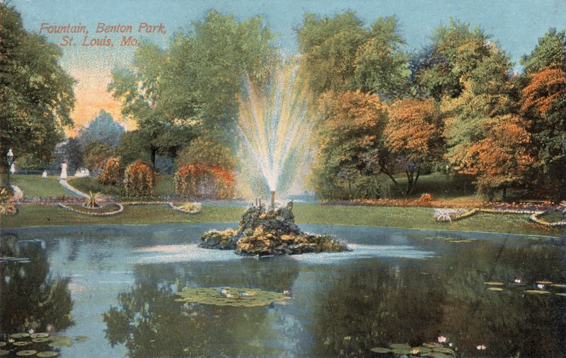 Fontana, Benton Park, St Louis, Mo (foto a colori) da American Photographer
