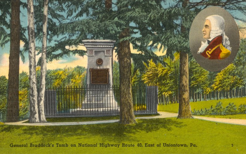 Tomba del generale Braddock, National Highway Route 40, a est di Uniontown, Pa (foto a colori) da American Photographer