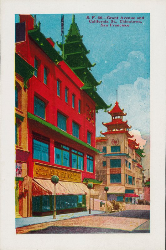 Grant Avenue e California Street, Chinatown, San Francisco (foto a colori) da American Photographer