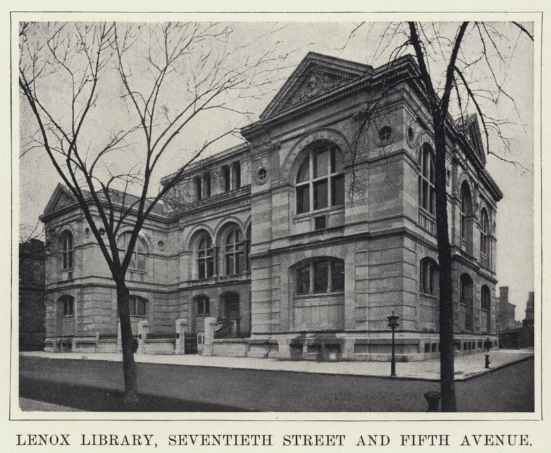 Lenox Library, Seventieth Street e Fifth Avenue da American Photographer