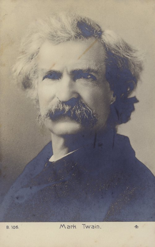 Mark Twain (1835-1910), scrittore americano (foto b/n) da American Photographer