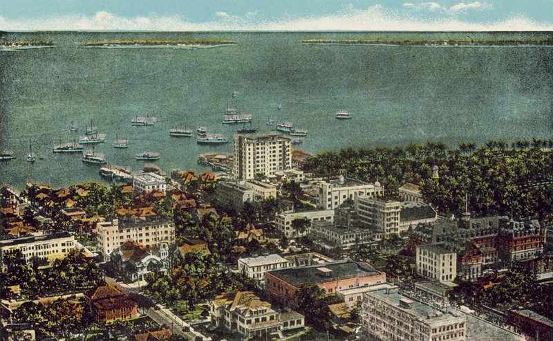 Miami, Florida, 1925 circa: Veduta a volo d
