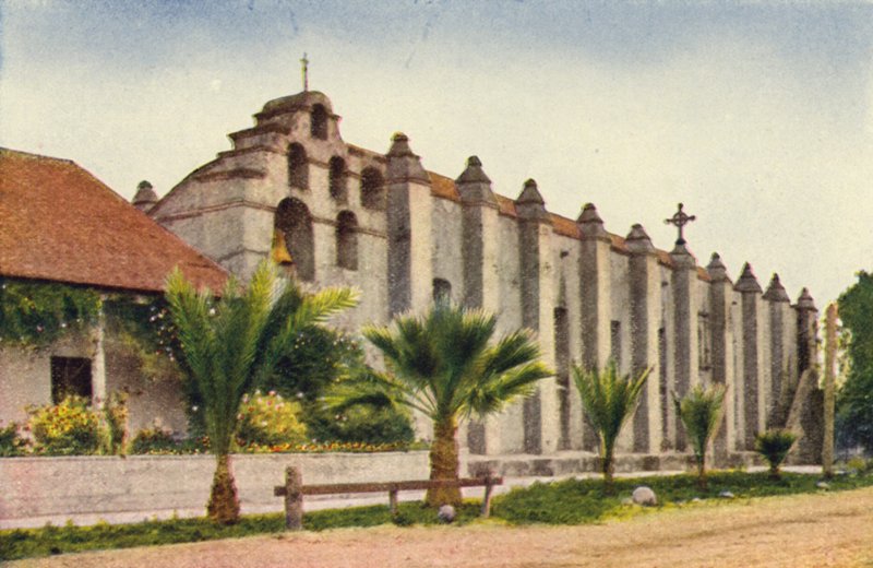 Missione San Gabriel vicino a Los Angeles (foto a colori) da American Photographer