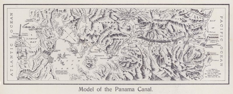 Modello del Canale di Panama (foto b/n) da American Photographer