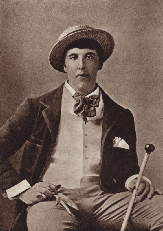 Oscar Wilde, poeta e drammaturgo irlandese, in America (foto b/n) da American Photographer