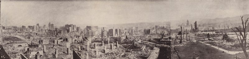Panorama della città degli scheletri da Nob Hill (foto b/n) da American Photographer