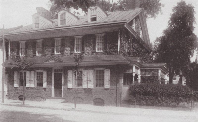 Filadelfia: Sito della casa del fondatore di Germantown (foto b/n) da American Photographer