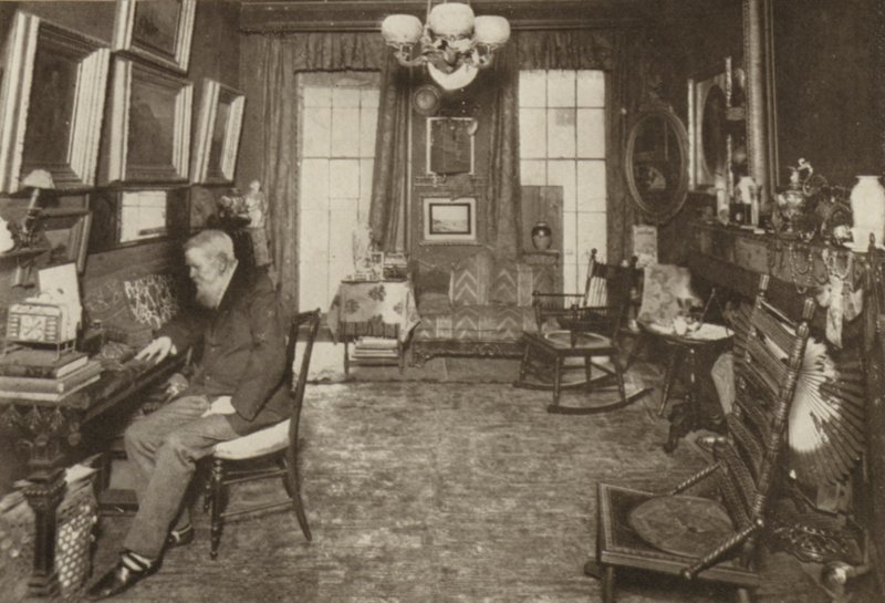 R H Stoddard, la sua casa a New York (foto b/n) da American Photographer