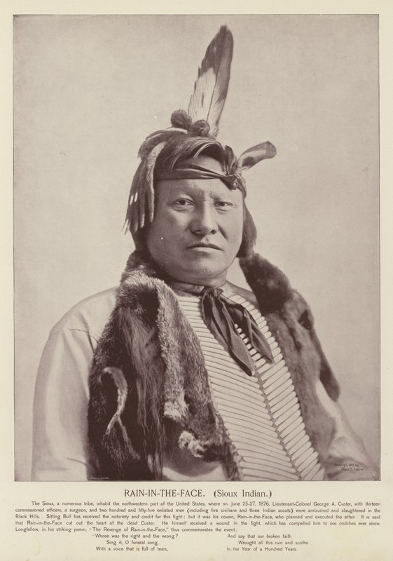 Rain-in-the-Face, Sioux da American Photographer