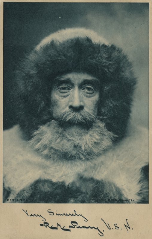 Robert Peary (1856-1920), esploratore artico americano (foto b/n) da American Photographer