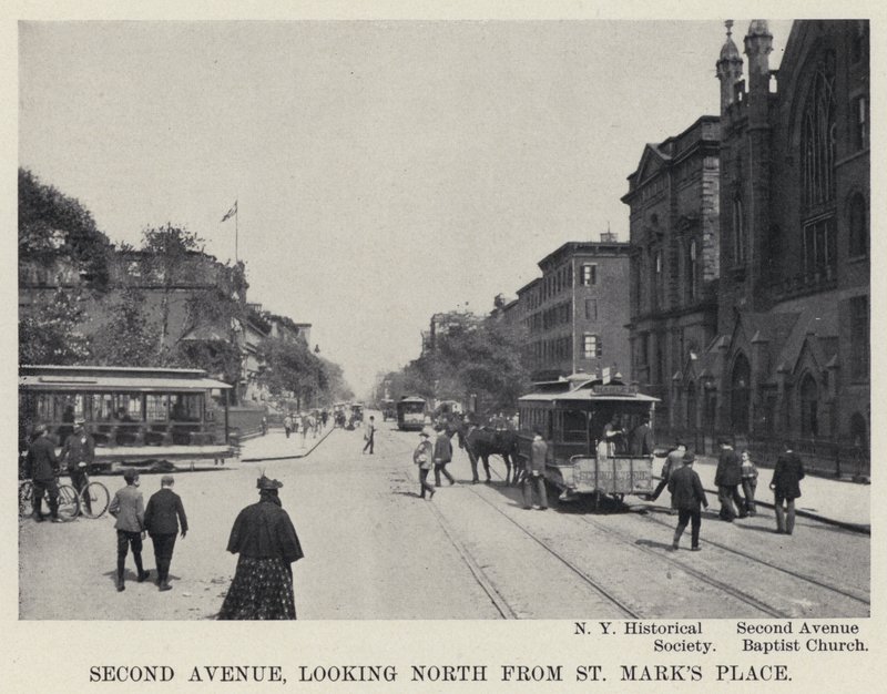 Seconda Avenue, vista verso nord da St Mark
