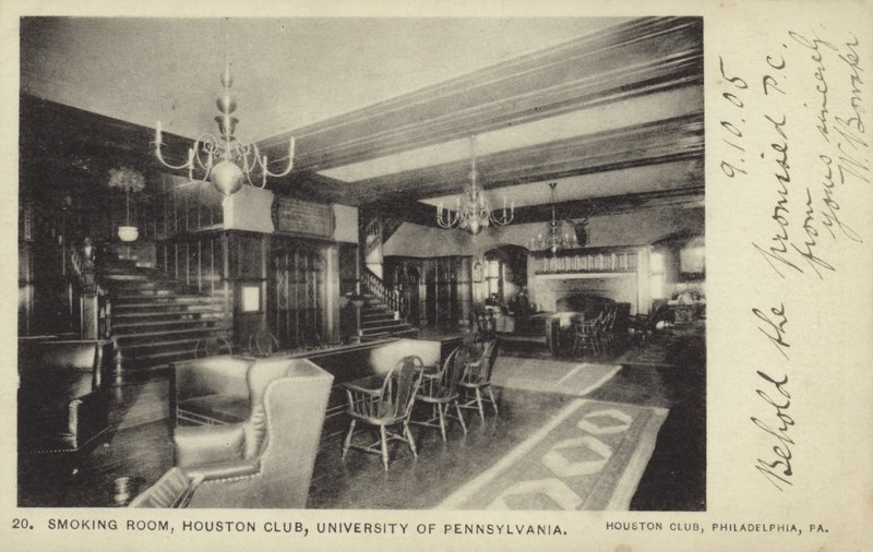 Sala fumatori, Houston Club, Università della Pennsylvania, Philadelphia da American Photographer
