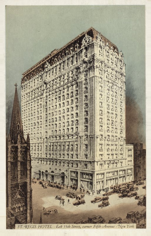 Hotel St Regis, East 55th Street e angolo 5th Avenue, New York City, USA (foto a colori) da American Photographer