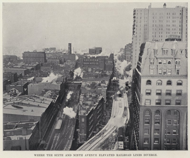 Dove le linee ferroviarie elevate della Sixth e Ninth Avenue divergono da American Photographer