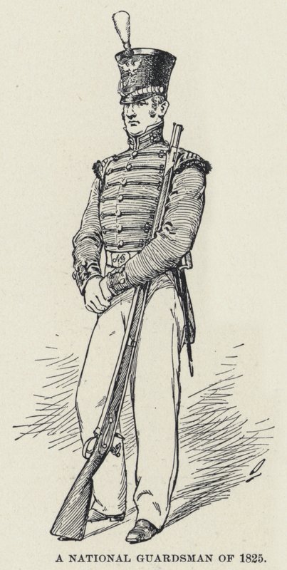 Un membro della Guardia Nazionale del 1825 da American School
