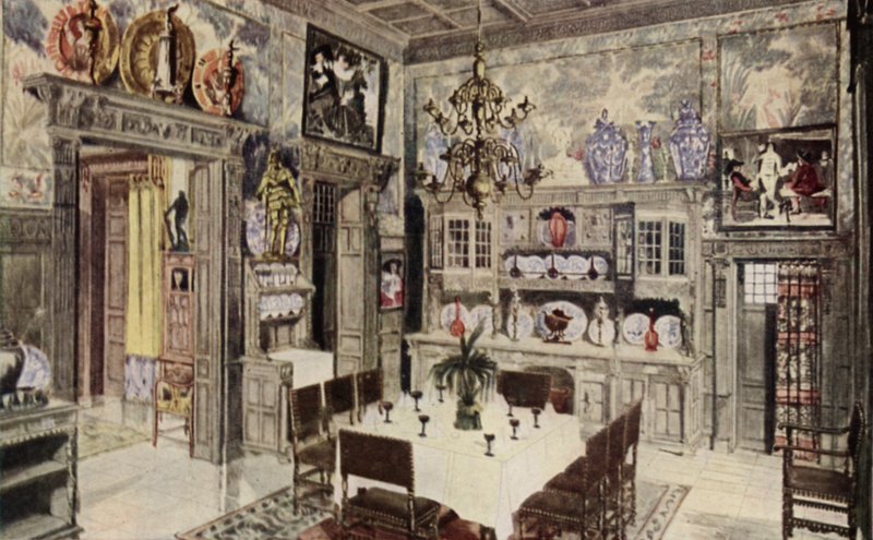 Un modello di sala da pranzo tedesca da American School
