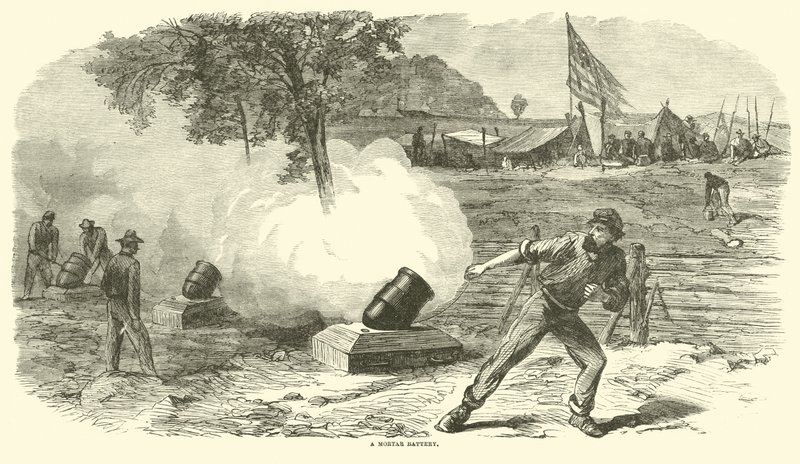 Batteria di mortai, giugno 1864 da American School