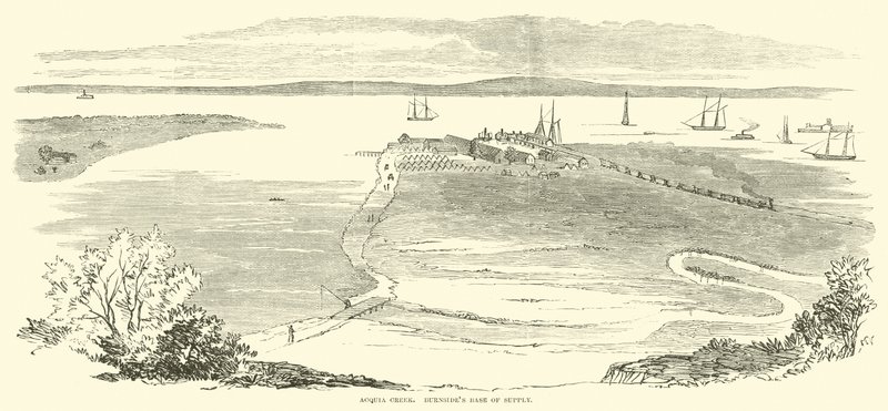 Acquia Creek, base di rifornimento di Burnside, novembre 1862 da American School